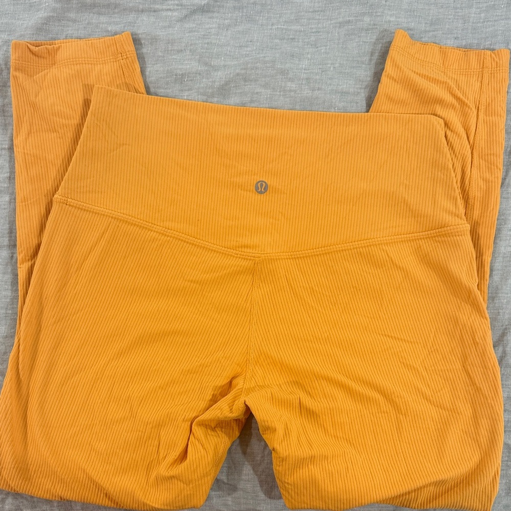 lululemon athletica Ribbed Mustard Yellow Leggings